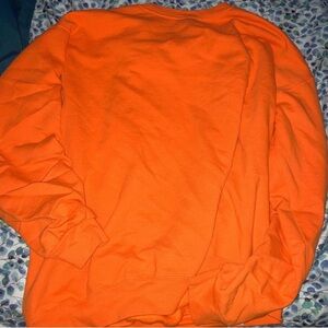 Size L Orange Walmart Men Sweatshirt, perfect for neon themed nights!!
